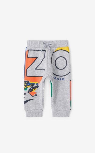 Kenzo Kids Ventura' Jogging Trousers Pearl Grey